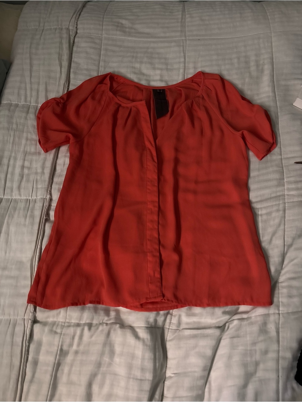 Moon Collection Short-Sleeve Blouse - Coral